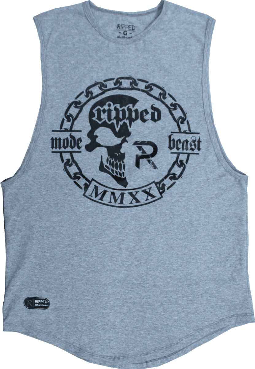 calavera cadena gris resaque amplio