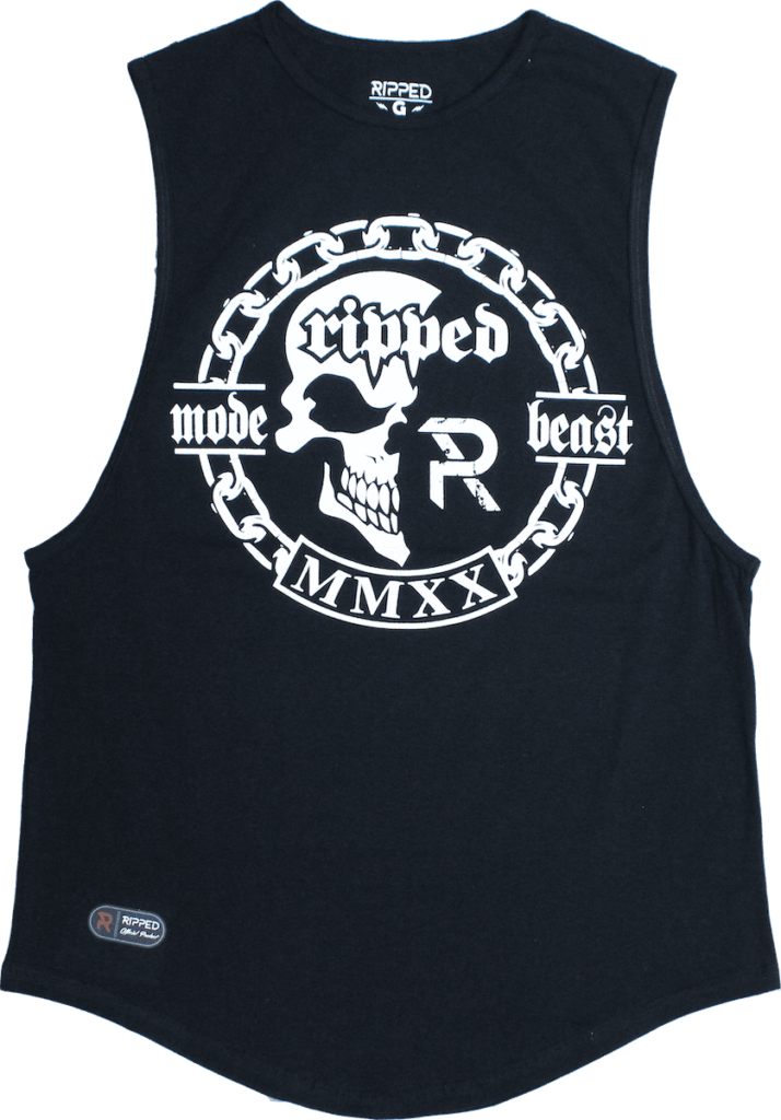 calavera cadena negra resaque amplio