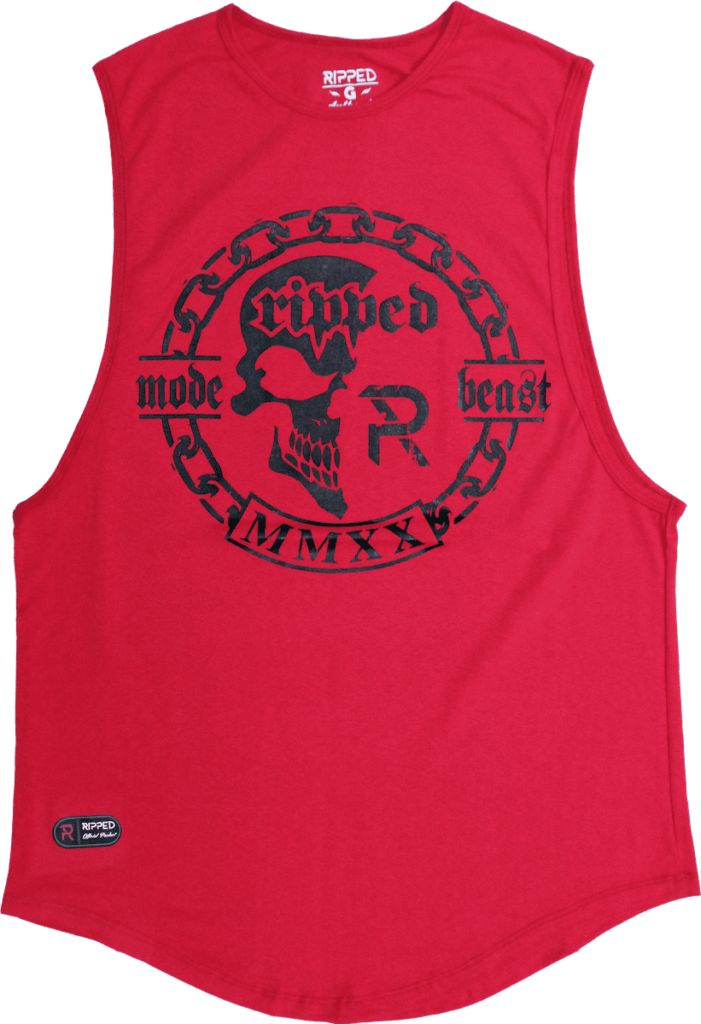 calavera cadena roja resaque amplio