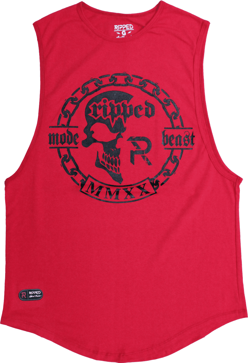 calavera cadena roja resaque amplio