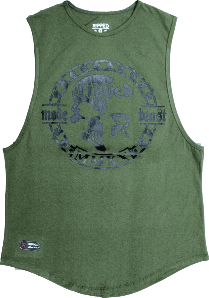 calavera cadena verde resaque amplio