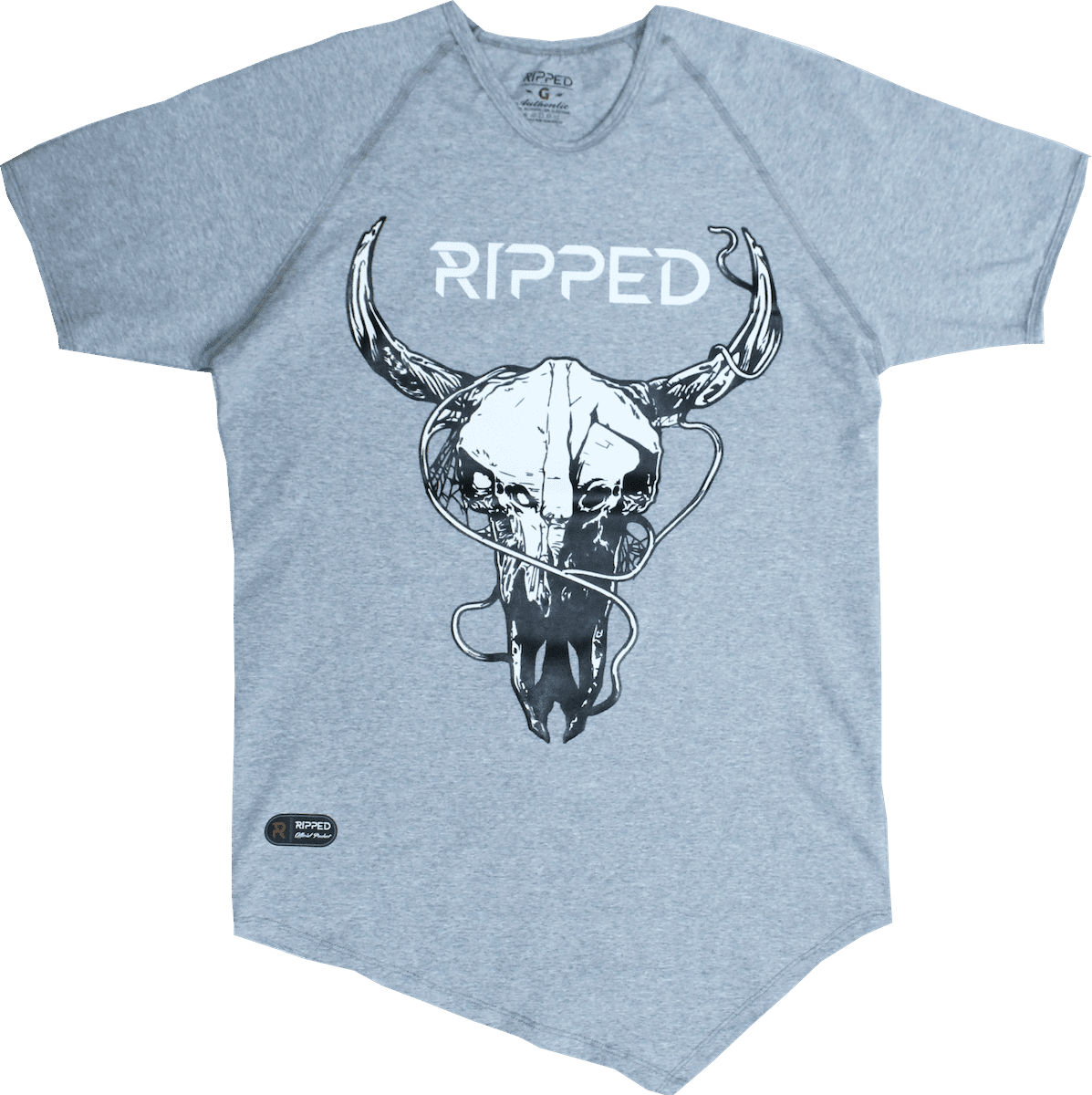 craneo toro gris manga corta pico