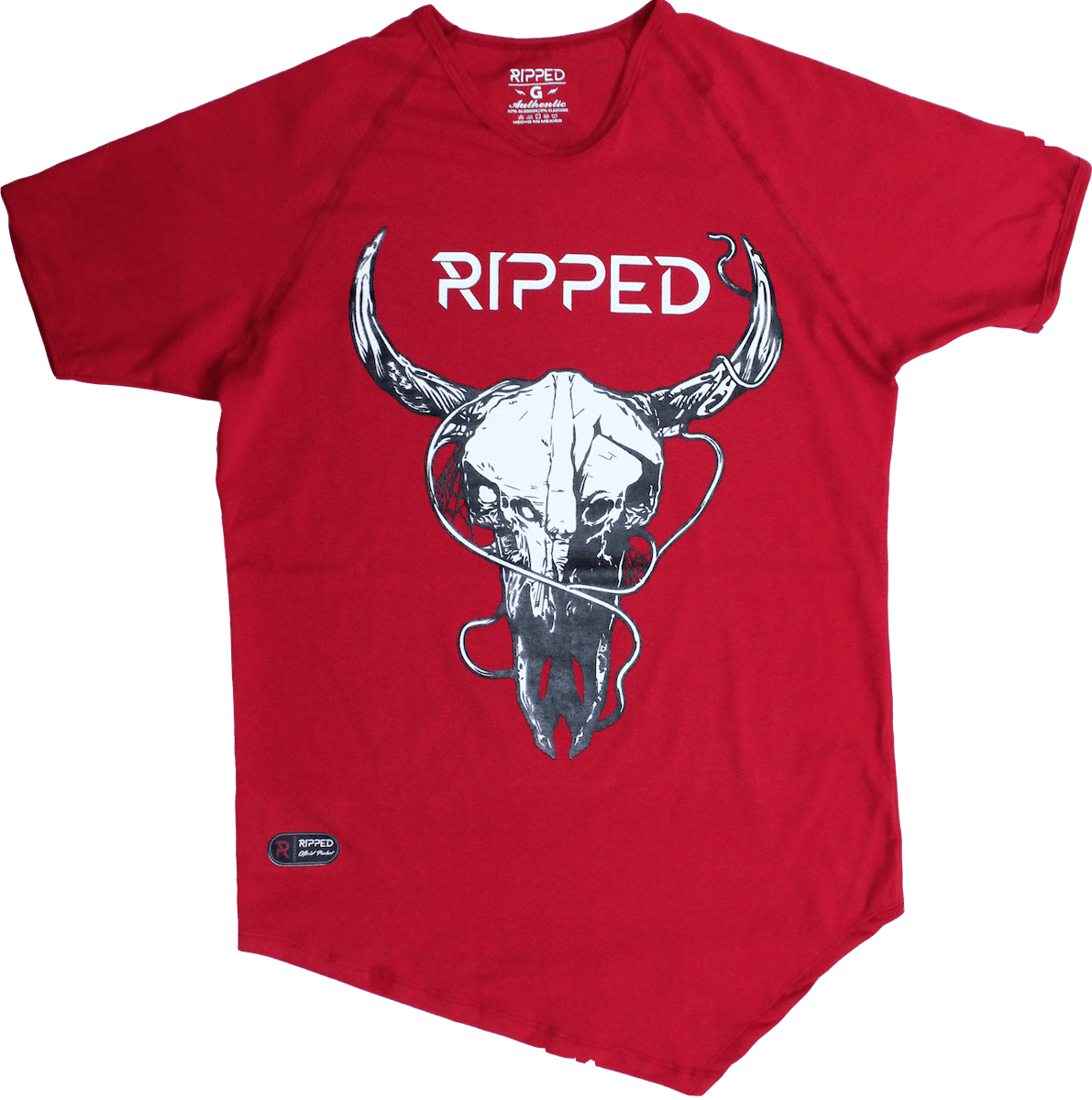 craneo toro roja manga corta pico