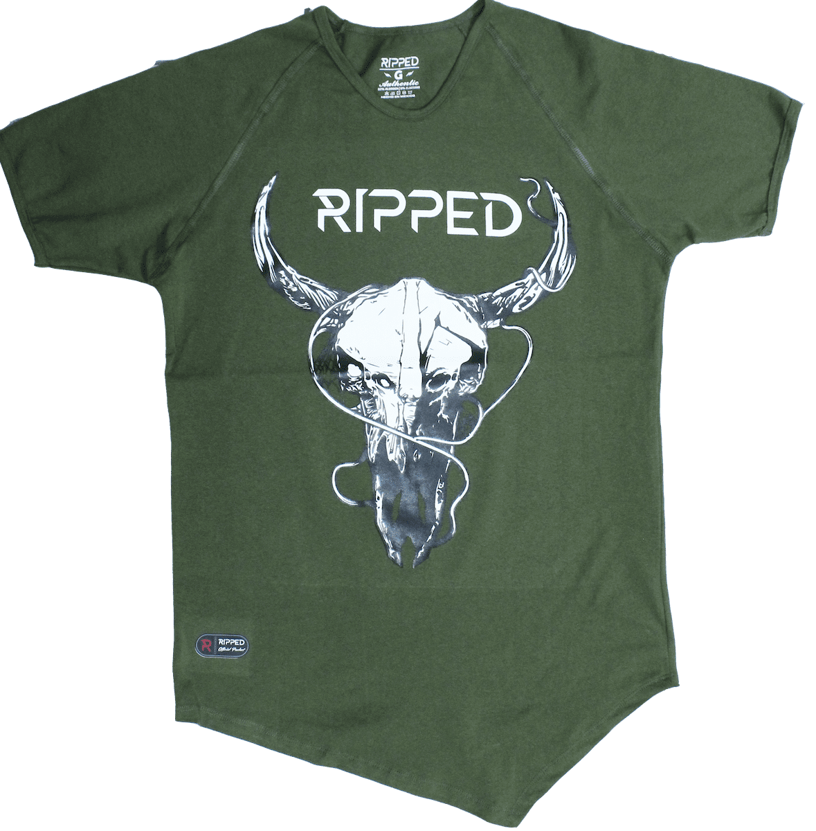 craneo toro verde manga corta pico