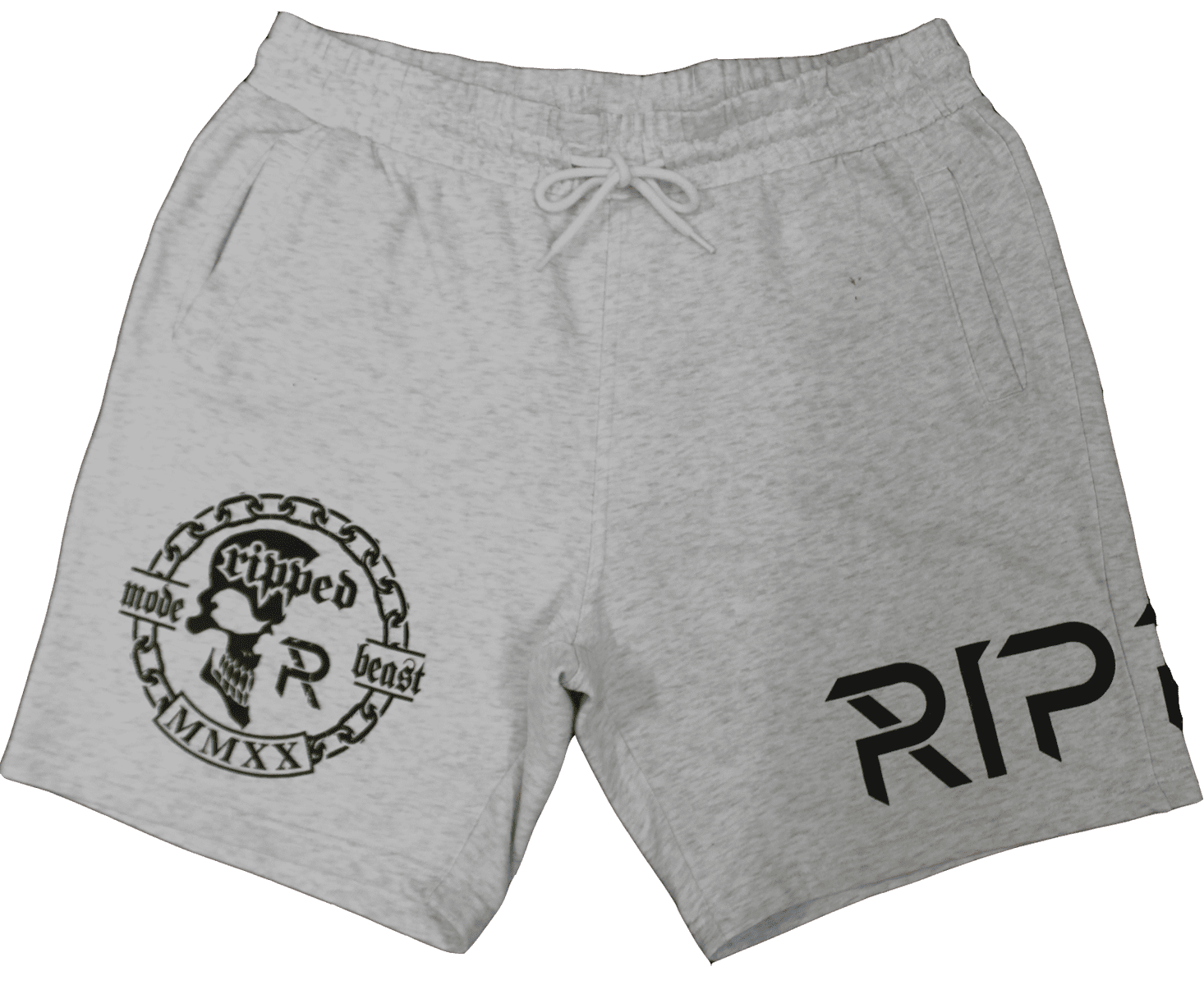 short calavera gris extendido