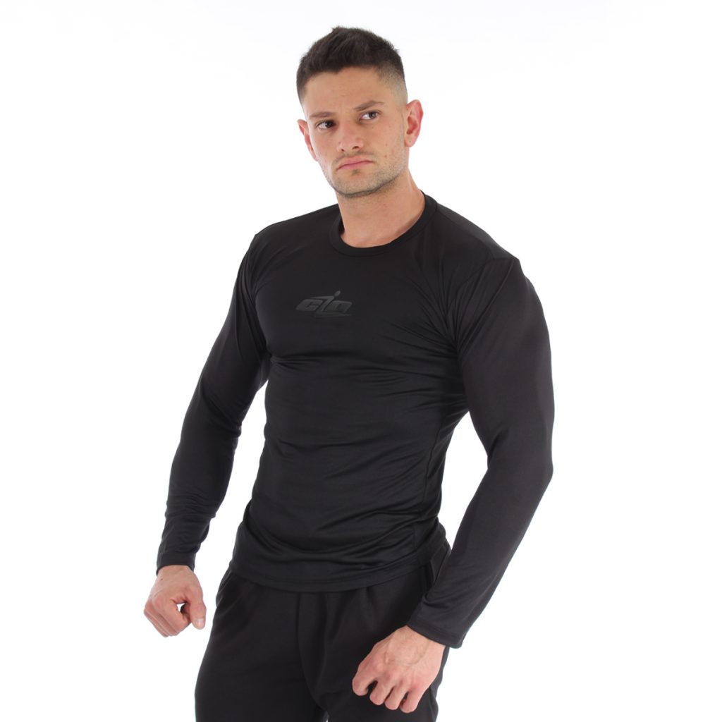 camisa licra manga larga negra