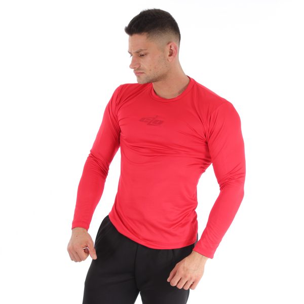 camisa licra manga larga roja