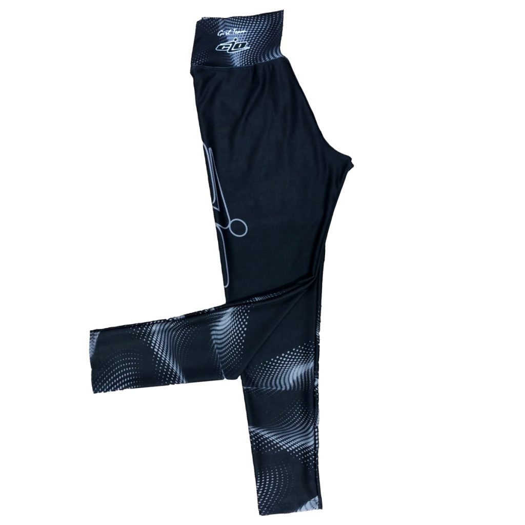 leggins cio negro bolitas grises